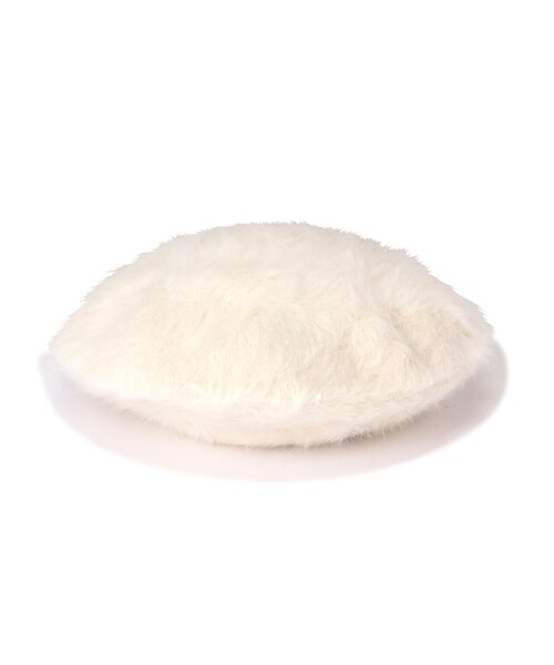 FREE'S MART（フリーズマート）の「◆シャギーベレー（ハンチング/ベレー帽・レディース・ホワイト/ブラック・ﾌﾘ-）」の12枚目の写真