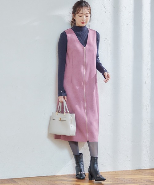 12Twelve Agenda(トゥエルブ アジェンダ)の「ハイネック袖口ターンバックリブニットプルオーバー(ニット/セーター・レディース・ブラック/オフホワイト/ラベンダー/ピンク/ブルー/チャコールグレー/オレンジ・M)」の16枚目の写真