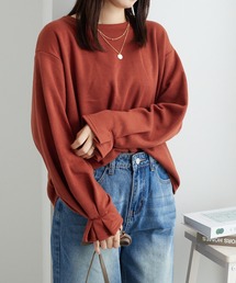 裏ファー袖タックプルオーバー