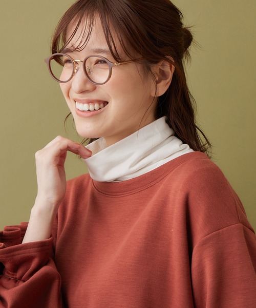 Viola e Viola（ヴィオラエヴィオラ）の「裏ファー袖タックプルオーバー（Tシャツ/カットソー・レディース・テラコッタ/グリーン/モカ/ネイビー/アイボリー/ブラック/ラベンダー・M/5L/LL/4L/L/3L）」の15枚目の写真
