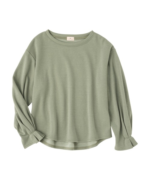 Viola e Viola（ヴィオラエヴィオラ）の「裏ファー袖タックプルオーバー（Tシャツ/カットソー・レディース・テラコッタ/グリーン/モカ/ネイビー/アイボリー/ブラック/ラベンダー・M/5L/LL/4L/L/3L）」の22枚目の写真