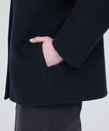 無印良品MUJI 再生ウール混コート　ダークネイビー Mサイズ　未使用 再生ウール混ボアコート | 無印良品