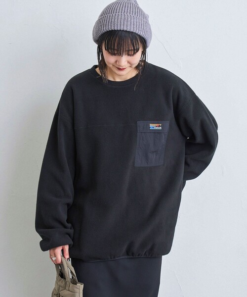 coen（コーエン）の「＜Parknik＞フリースクルーネックプルオーバースウェット（スウェット・メンズ・パープル/オフホワイト/ブラック/ケリーグリーン・S/M/L/XL）」の8枚目の写真