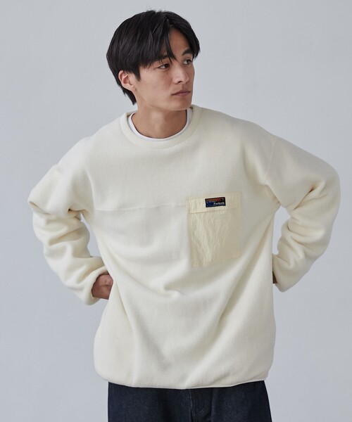 coen（コーエン）の「＜Parknik＞フリースクルーネックプルオーバースウェット（スウェット・メンズ・パープル/オフホワイト/ブラック/ケリーグリーン・S/M/L/XL）」の10枚目の写真