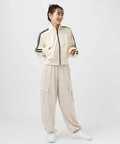 BAYFLOW（ベイフロー）の「ショートトラックジャケット（ブルゾン・レディース・ブラック/アイボリー/ボルドー・FREE）」の11枚目の写真