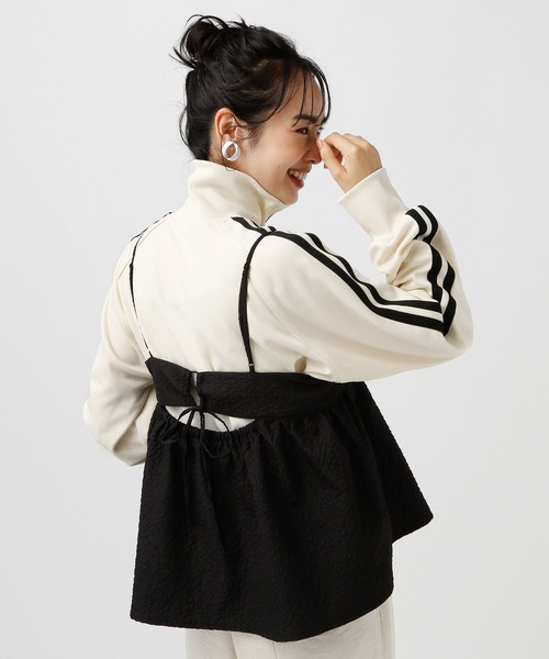 BAYFLOW（ベイフロー）の「ショートトラックジャケット（ブルゾン・レディース・ブラック/アイボリー/ボルドー・FREE）」の16枚目の写真