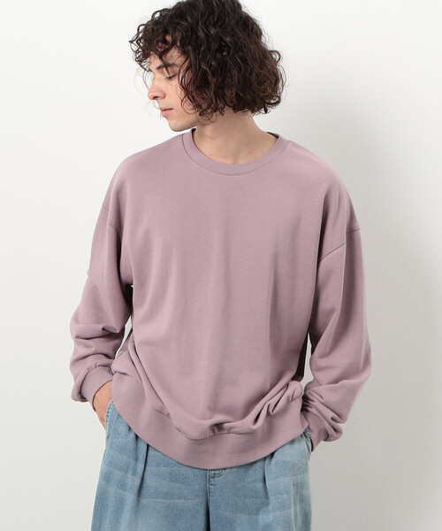 Purple&Yellow（パープルアンドイエロー）の「カラーステッチクルーネックプルオーバー（スウェット・メンズ・ダークブラウン/トップグレー/ラベンダー・LARGE/SMALL/MEDIUM）」の13枚目の写真