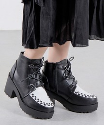 LOVE HUNTER/厚底 ハイヒール Uチップ シューズ 7cmヒール 軽量 トラックソール (1640)