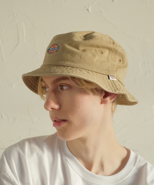 Dickies（ディッキーズ）の「【Dickies】EX ICON BUCKET HAT/カレッジロゴ/バケットハット/フリーサイズ/帽子/ディッキーズ（ハット・メンズ・レンガ/モスグリーン/サックスブルー/オフホワイト/ネイビー/ベージュ/ブラック・FREE）」の19枚目の写真