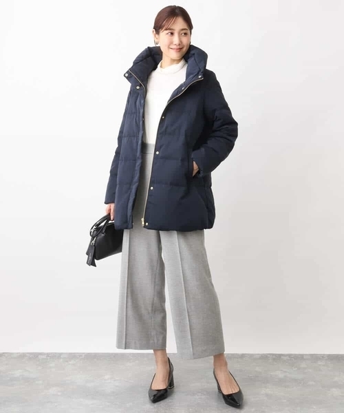 ネイビー ミドル丈 ダウンジャケット Amazon | [23区] 新色追加/洗える