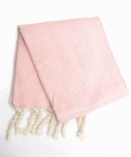 TONE SELECT GOODS（トーンセレクトグッズ）の「【urge select】バイカラー フリンジ ボリューム マフラー（マフラー・レディース・ブルー系/ブラウン系/ブルー系その他/グリーン系/グレー・FREE）」の7枚目の写真