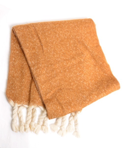 TONE SELECT GOODS（トーンセレクトグッズ）の「【urge select】バイカラー フリンジ ボリューム マフラー（マフラー・レディース・ブルー系/ブラウン系/ブルー系その他/グリーン系/グレー・FREE）」の9枚目の写真