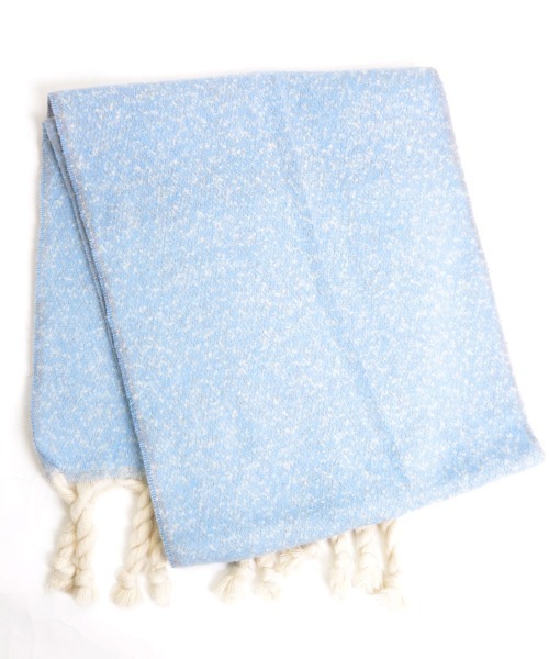 TONE SELECT GOODS（トーンセレクトグッズ）の「【urge select】バイカラー フリンジ ボリューム マフラー（マフラー・レディース・ブルー系/ブラウン系/ブルー系その他/グリーン系/グレー・FREE）」の16枚目の写真