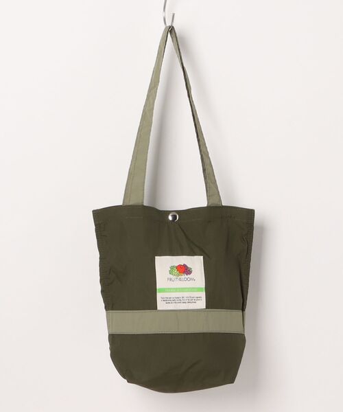 FRUIT OF THE LOOM（フルーツオブザルーム）の「【FRUIT OF THE LOOM】ナイロントートバッグ Mサイズ（トートバッグ・メンズ・ブラック/レッド/グレー/グリーン/ブルー/アイボリー/杢グレー/チャコールグレー/ピンク/ミント/ネイビー/バイオレット/オリーブ/カーキ/ブルーグレー・FREE）」の8枚目の写真