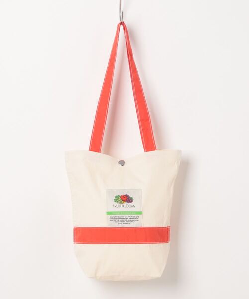 FRUIT OF THE LOOM（フルーツオブザルーム）の「【FRUIT OF THE LOOM】ナイロントートバッグ Mサイズ（トートバッグ・メンズ・ブラック/レッド/グレー/グリーン/ブルー/アイボリー/杢グレー/チャコールグレー/ピンク/ミント/ネイビー/バイオレット/オリーブ/カーキ/ブルーグレー・FREE）」の2枚目の写真