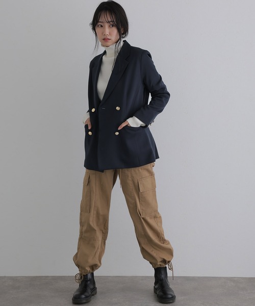ElegChic(エレグシック)の「ダブルテーラード ジャケット (テーラードジャケット・レディース・ベージュ系その他/ブラウン/ネイビー・L/M)」の8枚目の写真