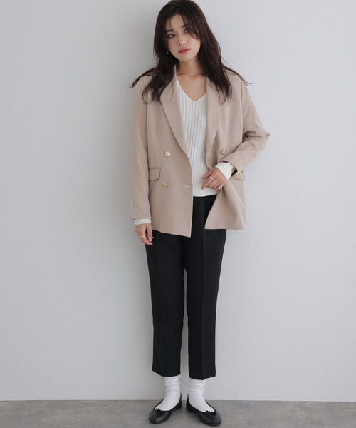 ElegChic(エレグシック)の「ダブルテーラード ジャケット (テーラードジャケット・レディース・ベージュ系その他/ブラウン/ネイビー・L/M)」の12枚目の写真