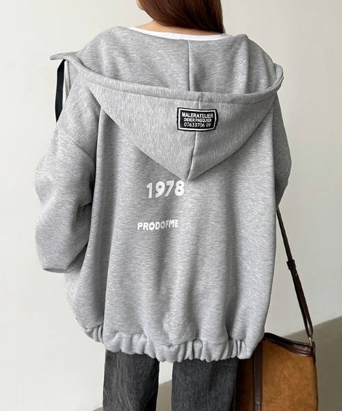 セール】【新色追加】裏起毛 バックロゴパーカー オーバーサイズ