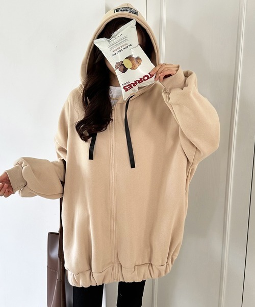 セール】【新色追加】裏起毛 バックロゴパーカー オーバーサイズ