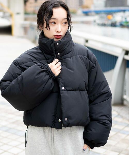 WEGO（ウィゴー）の「WEGO/ショートパテッドブルゾン（ダウンジャケット/コート・レディース・ブラック/オフホワイト・FREE）」の13枚目の写真