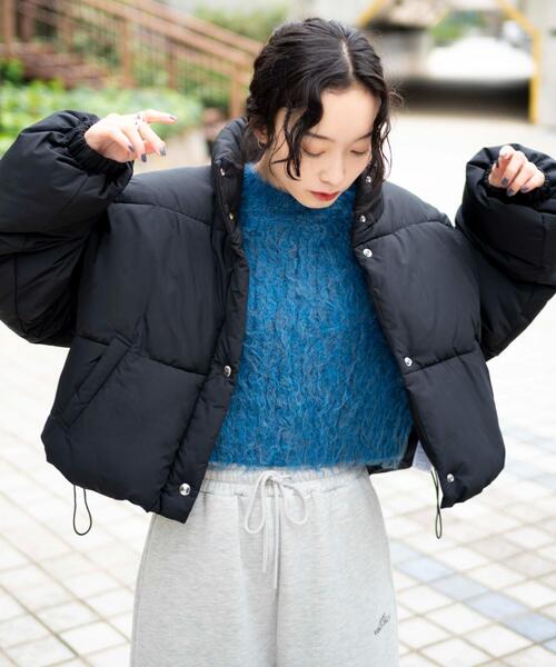 WEGO（ウィゴー）の「WEGO/ショートパテッドブルゾン（ダウンジャケット/コート・レディース・ブラック/オフホワイト・FREE）」の16枚目の写真