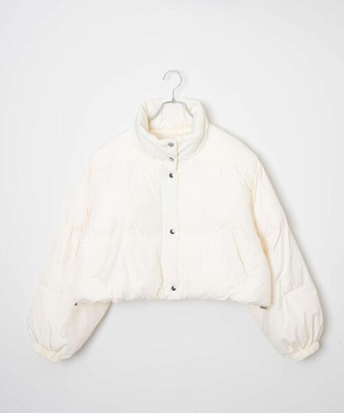 WEGO（ウィゴー）の「WEGO/ショートパテッドブルゾン（ダウンジャケット/コート・レディース・ブラック/オフホワイト・FREE）」の20枚目の写真