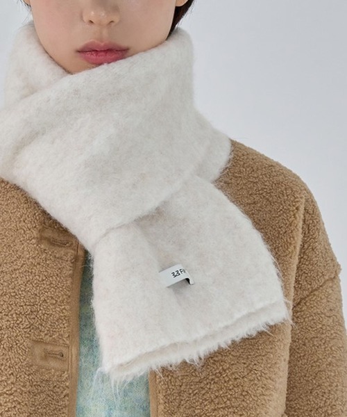 3.3 Field Trip （3.3フィールドトリップ）の「【UNISEX】3.3 Field Trip／ウール ミニマフラー　2995812（マフラー・レディース・アイボリー/ピンク・FREE）」の7枚目の写真