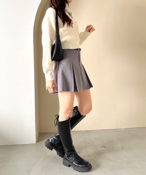 OLIVE des OLIVE(オリーブデオリーブ)の「スキッパーニット 1041050080(ニット/セーター・レディース・ブラック系その他/ブラック/サックスブルー/オフホワイト・FREE)」の6枚目の写真