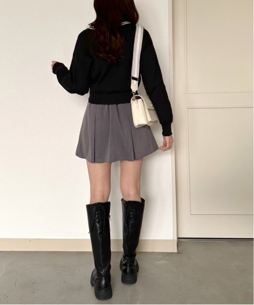 OLIVE des OLIVE(オリーブデオリーブ)の「スキッパーニット 1041050080(ニット/セーター・レディース・ブラック系その他/ブラック/サックスブルー/オフホワイト・FREE)」の15枚目の写真