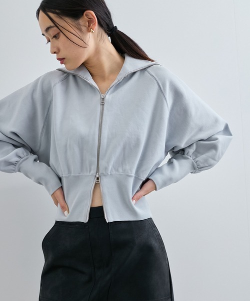 VIS（ビス）の「Wジップニットカーディガン（カーディガン/ボレロ・レディース・イエロー系その他/グレー系その他/ネイビー/ホワイト系その他5・FREE）」の2枚目の写真