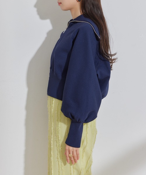 VIS（ビス）の「Wジップニットカーディガン（カーディガン/ボレロ・レディース・イエロー系その他/グレー系その他/ネイビー/ホワイト系その他5・FREE）」の7枚目の写真