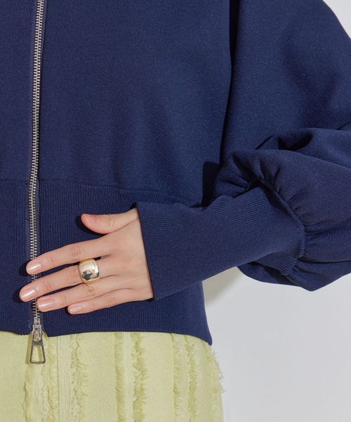 VIS（ビス）の「Wジップニットカーディガン（カーディガン/ボレロ・レディース・イエロー系その他/グレー系その他/ネイビー/ホワイト系その他5・FREE）」の11枚目の写真