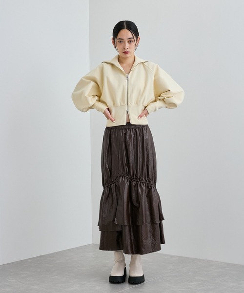 VIS（ビス）の「Wジップニットカーディガン（カーディガン/ボレロ・レディース・イエロー系その他/グレー系その他/ネイビー/ホワイト系その他5・FREE）」の18枚目の写真