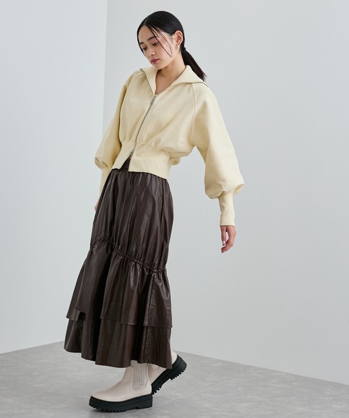 VIS（ビス）の「Wジップニットカーディガン（カーディガン/ボレロ・レディース・イエロー系その他/グレー系その他/ネイビー/ホワイト系その他5・FREE）」の19枚目の写真