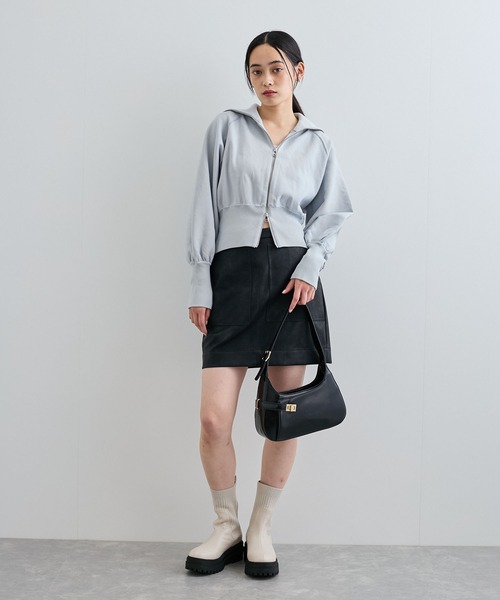 VIS（ビス）の「Wジップニットカーディガン（カーディガン/ボレロ・レディース・イエロー系その他/グレー系その他/ネイビー/ホワイト系その他5・FREE）」の20枚目の写真