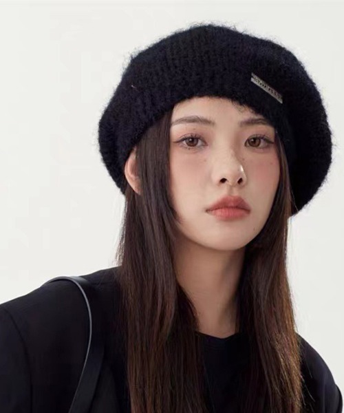 Miniministore（ミニミニストア）の「ニットベレー帽 起毛 レディース 秋冬（ハンチング/ベレー帽・レディース・カーキ/ベージュ/オフホワイト/グレー/ブラック/モカ・フリー）」の7枚目の写真