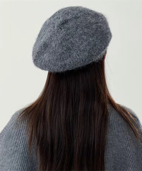 Miniministore（ミニミニストア）の「ニットベレー帽 起毛 レディース 秋冬（ハンチング/ベレー帽・レディース・カーキ/ベージュ/オフホワイト/グレー/ブラック/モカ・フリー）」の13枚目の写真