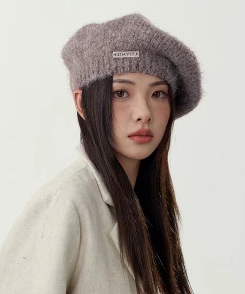 Miniministore（ミニミニストア）の「ニットベレー帽 起毛 レディース 秋冬（ハンチング/ベレー帽・レディース・カーキ/ベージュ/オフホワイト/グレー/ブラック/モカ・フリー）」の14枚目の写真