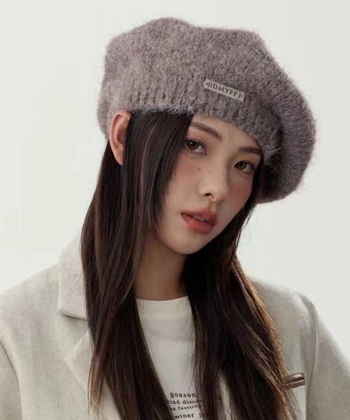 Miniministore（ミニミニストア）の「ニットベレー帽 起毛 レディース 秋冬（ハンチング/ベレー帽・レディース・カーキ/ベージュ/オフホワイト/グレー/ブラック/モカ・フリー）」の15枚目の写真