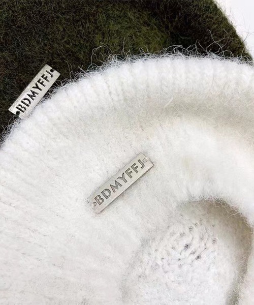 Miniministore（ミニミニストア）の「ニットベレー帽 起毛 レディース 秋冬（ハンチング/ベレー帽・レディース・カーキ/ベージュ/オフホワイト/グレー/ブラック/モカ・フリー）」の19枚目の写真