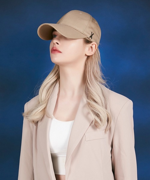 VARZAR(バザール)の「【 VARZAR / バザール 】Stud logo over fit ball cap(キャップ・メンズ・ホワイト/ブラック/ベージュ/ネイビー・FREE)」の7枚目の写真