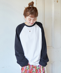 B.C STOCK（ベーセーストック）の「【Gleamy/グリーミー】ラグランロンT（Tシャツ/カットソー）」