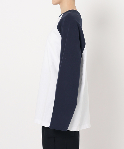 B.C STOCK(ベーセーストック)の「【Gleamy/グリーミー】ラグランロンT(Tシャツ/カットソー・レディース・ネイビー/パープル・FREE)」の14枚目の写真