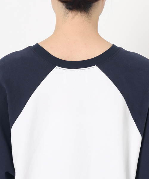 B.C STOCK(ベーセーストック)の「【Gleamy/グリーミー】ラグランロンT(Tシャツ/カットソー・レディース・ネイビー/パープル・FREE)」の16枚目の写真