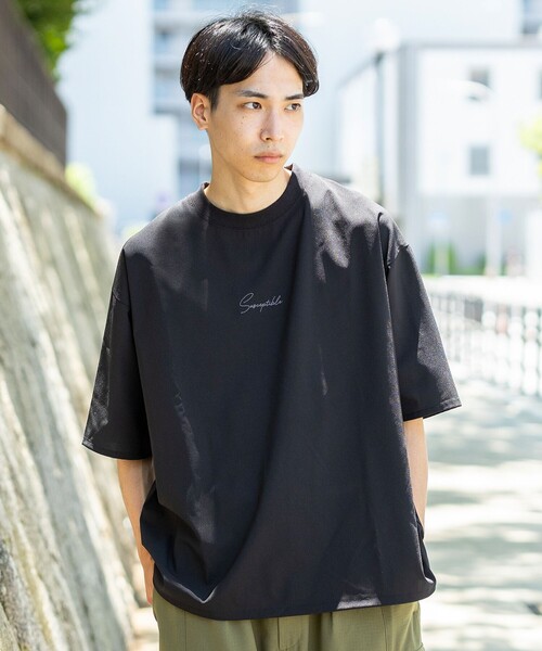 BEAMS SSZ ビームス ロンT ブラック サイズM ポリエステル BEAMS HEART（ビームスハート）の「【吸水速乾】BEAMS HEART