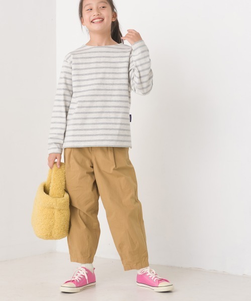 OMNES（オムネス）の「キッズ10番単ボーダー長袖Tシャツ（Tシャツ/カットソー・キッズ・ホワイト×ブルー/ホワイト×ブラック/ホワイト系その他3/ホワイト系その他/ホワイト系その他2/グレー系その他/ピンク系その他/ベージュ系その他・100/140/130/120/110/150）」の18枚目の写真