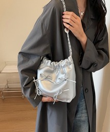 バレエコアリボンデザイン ショルダーバッグ