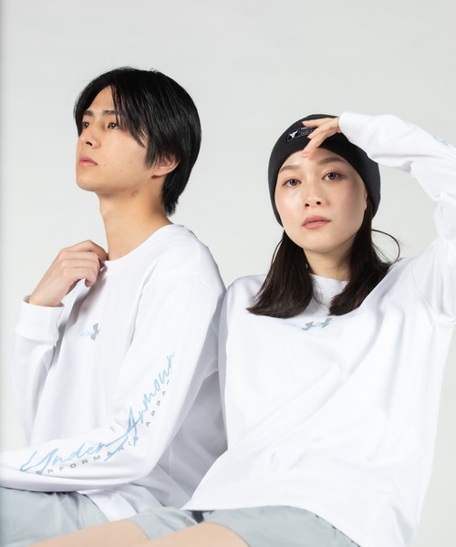 UNDER ARMOUR（アンダーアーマー）の「UAヘビーウェイトコットン ロングスリーブTシャツ（トレーニング/メンズ）（Tシャツ/カットソー・メンズ・ホワイト・XL/XXL/S/L/M）」の14枚目の写真