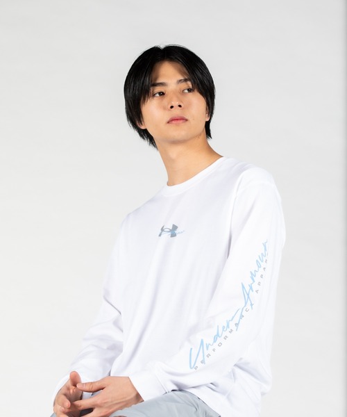 UNDER ARMOUR（アンダーアーマー）の「UAヘビーウェイトコットン ロングスリーブTシャツ（トレーニング/メンズ）（Tシャツ/カットソー・メンズ・ホワイト・XL/XXL/S/L/M）」の19枚目の写真