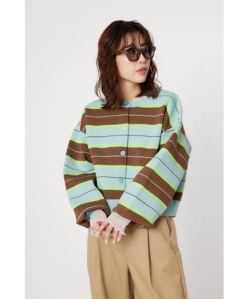 RODEO CROWNS WIDE BOWL（ロデオクラウンズワイドボウル）の「A-LIGHT KNIT アソートカーディガン（カーディガン/ボレロ・レディース・グリーン系その他/ホワイト系その他/ブルー系その他3/アイボリー/チャコールグレー・MEDIUM/SMALL）」の16枚目の写真